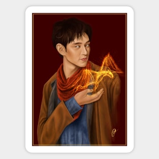 Shao Fei as Merlin painting Sticker